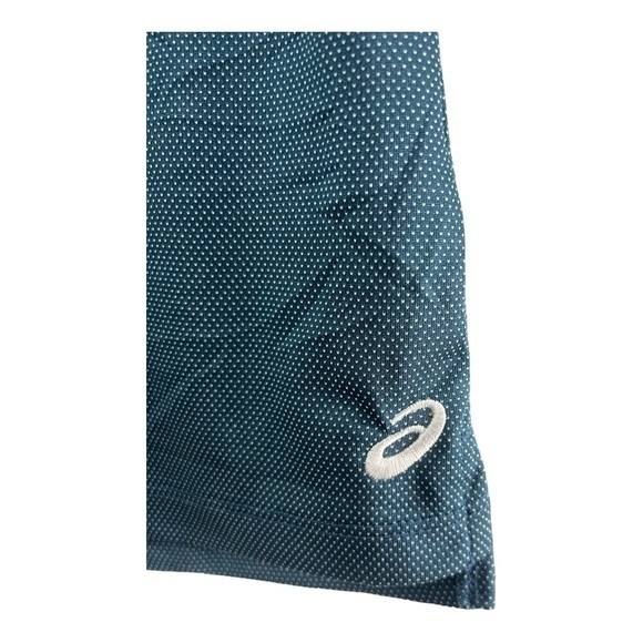 asics Mens Polo Steel Blue/Green with Pin Dot Pattern XXL (See Measurements) - Picture 5 of 5